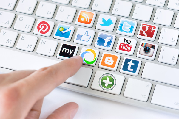 Social media communication concept